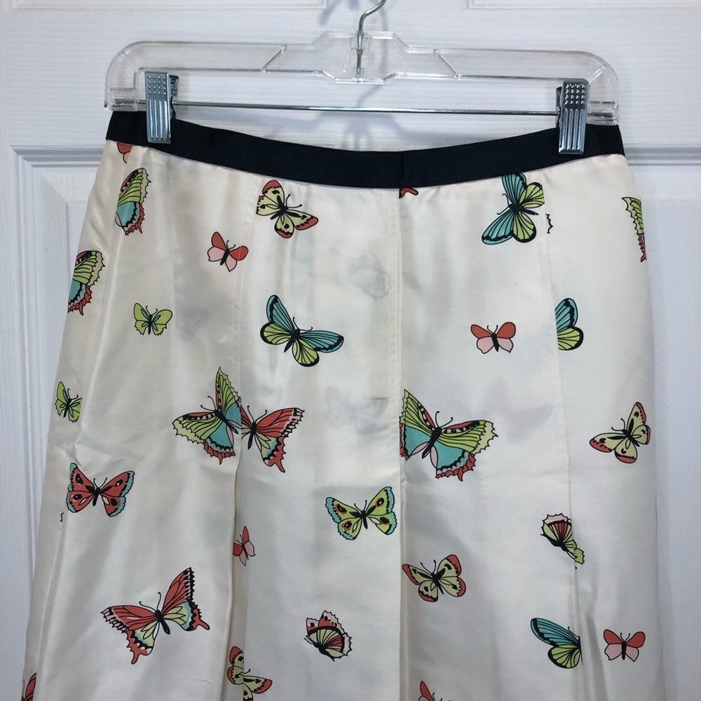 Grace Elements silk butterfly pleated skirt size 8 - Picture 3 of 8